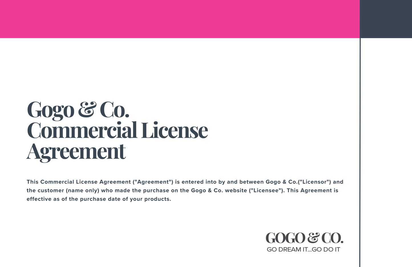 Gogo & Co. Commercial License Agreement